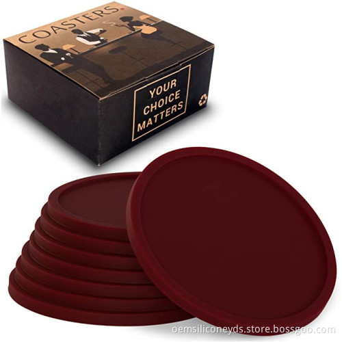 Food Grade Silicone Drinking Coaster Sets